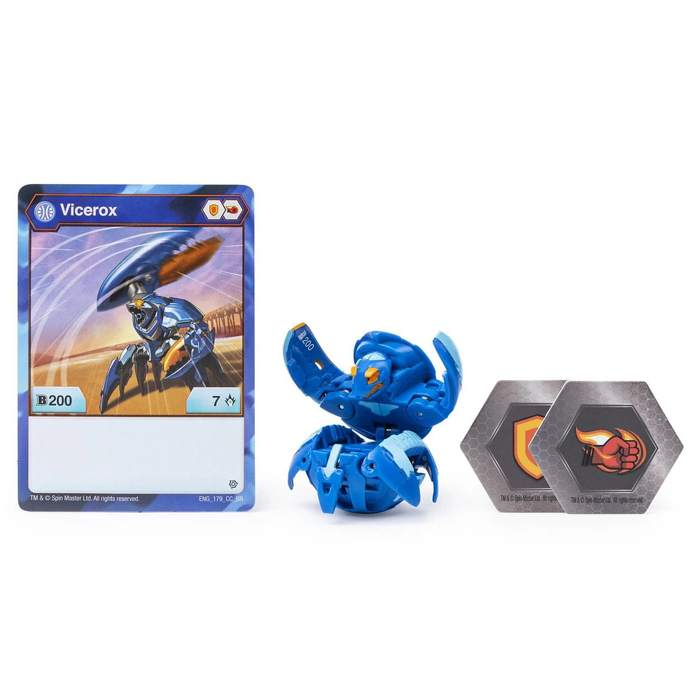 Bakugan, Vicerox, 2-inch Tall Collectible Action Figure and Trading Card, for Ages 6 and Up