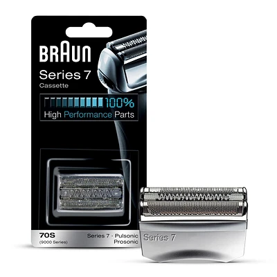 Braun Series 7 70S Electric Shaver Head Replacement Cassette – Silver, 1CT