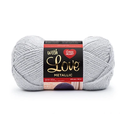 Red Heart® With Love® Metallic Yarn, Acrylic #4 Medium, 4.5oz/127g, 200 Yards