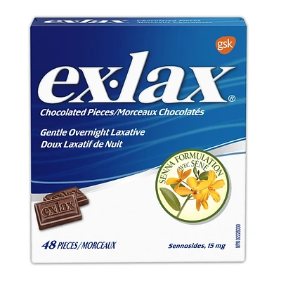 morceaux chocolatés ex•lax 48 unités