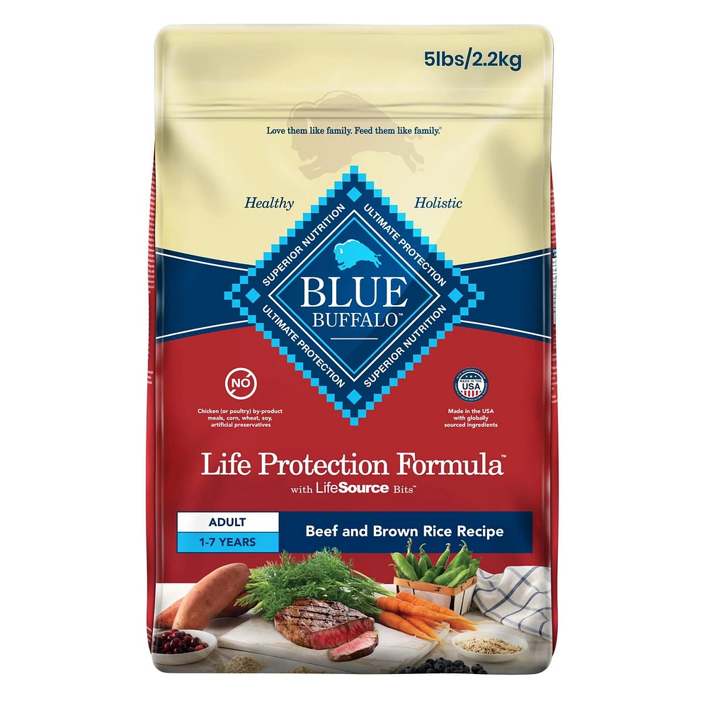 Blue Buffalo Life Protection Formula Nourriture sèche naturelle pour chiens adultes 9.9kg