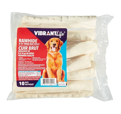 Vibrant Life Rawhide Rolls, Vibrant Life 8" RH Rolls, 10Pk