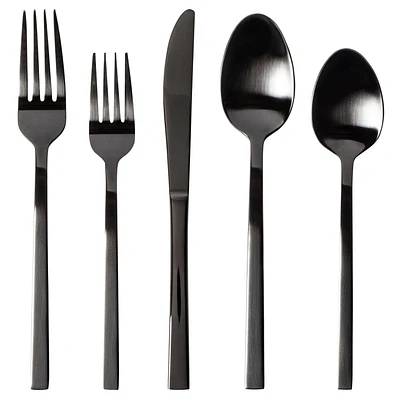 Safdie & Co. Flatware Stainless Steel Palos Black Matt 20PC Set