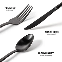 Safdie & Co. Flatware Stainless Steel Palos Black Mirror 20PC Set