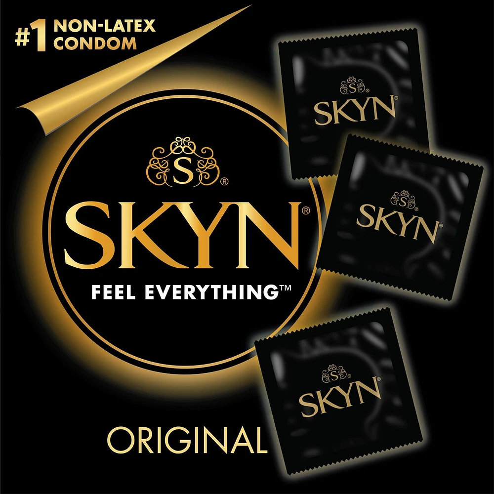 SKYN ORIGINAL Condoms, Non-Latex, Natural feel with SKYNFEEL ™ technology, 24 Count Box