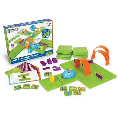 Learning Resources Code & Go Robot Mouse Activity Set, Screen-Free Early Coding Toy For Kids, Interactive STEM Coding Pet, Programs up to 40 Steps, 83 Pieces, Ages 4+