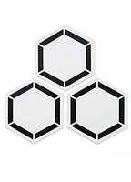 FloorPops Coltrane Peel and Stick Hexagon Floor Tiles Set of 20