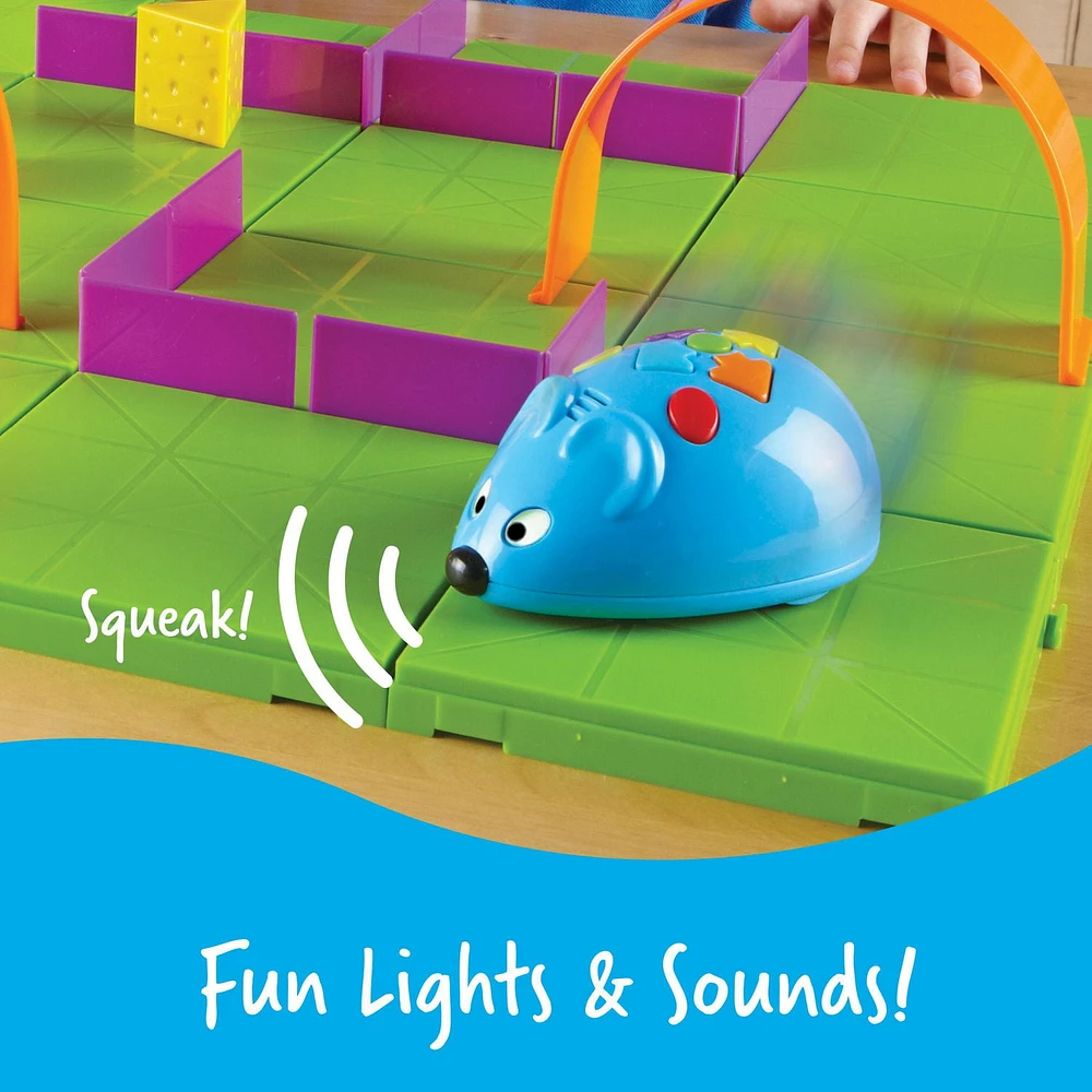 Learning Resources Code & Go Robot Mouse Activity Set, Screen-Free Early Coding Toy For Kids, Interactive STEM Coding Pet, Programs up to 40 Steps, 83 Pieces, Ages 4+