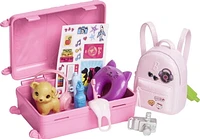 Barbie Doll and Accessories, Travel Set with Puppy, Ages 3+