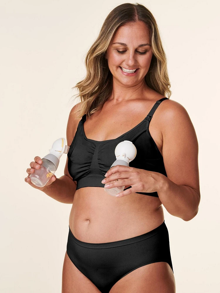 Basics by Bravado Women's 2-in-1 Pumping and Nursing Bra, Sizes S-XXL