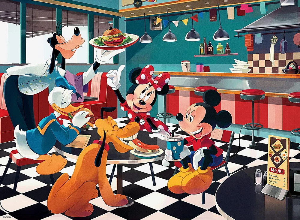 Ceaco Disney Friends 200-Piece Puzzle Disney Diner