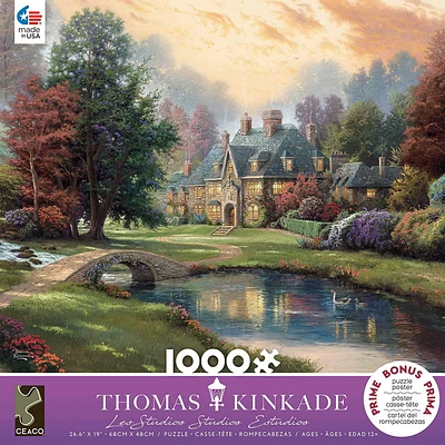 Ceaco Thomas Kinkade 1000-Piece Puzzle Lakeside Manor