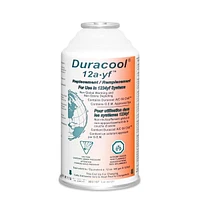 Duracool 12a-yf Deluxe Refrigerant Recharge Kit for 1234yf A/C systems. Contains 2 Cans 1234 Replacement Refrigerant, 1 can 12a- yf SealQuick, 1234 Charging Hose with Gauge & Quick Connect, Vent Thermometer.