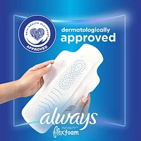 Serviettes Always Infinity FlexFoam pour femmes, de nuit, taille 4, jusqu’à zéro sensation et zéro fuite pendant 12 h, avec ailes, non parfumées 13 serviettes
