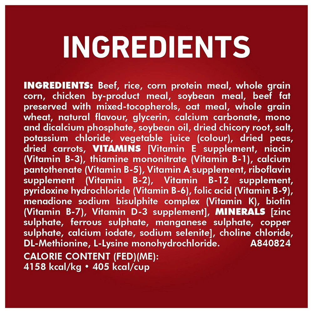 Purina ONE Microbiome Balance Beef & Rice Formula, Dry Dog Food, 1.72-12.4 kg