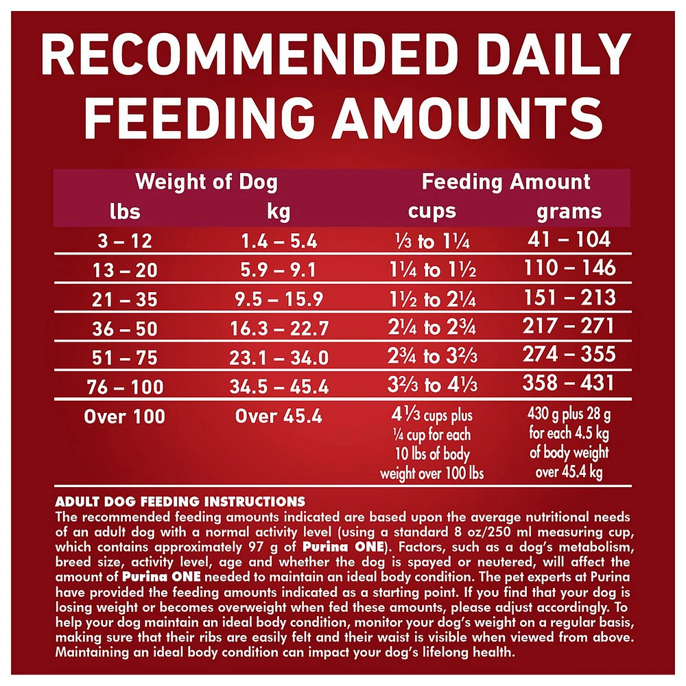 Purina ONE Microbiome Balance Beef & Rice Formula, Dry Dog Food, 1.72-12.4 kg