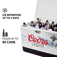 Coors Light 54-Quart Ice Chest Cooler with Bottle Opener, 51L