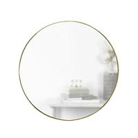 Umbra Hubba Round Metal Wall Mirror,Brass