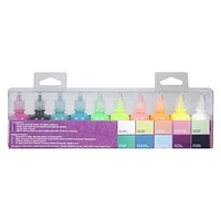 Scribbles 1 fl oz 3D Fabric Paint 10 Pack Neon, 3D fabric paint