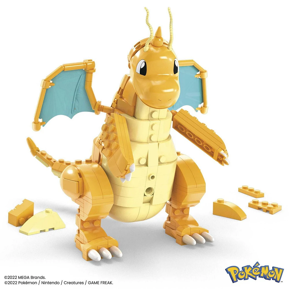 MEGA Pokémon Building Toy Kit Dragonite (387 Pieces) with Motion for Kids, Ages 8+