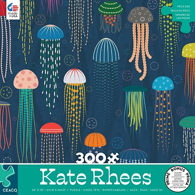 Kate Rhees - Jellyfish - Oversized 300 Piece Jigsaw Puzzle