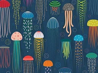 Kate Rhees - Jellyfish - Oversized 300 Piece Jigsaw Puzzle