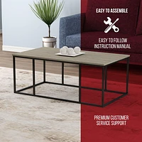 Safdie & Co. Coffee table, Side table for living room. Excellent end couch table for any living room décor Dark Taupe