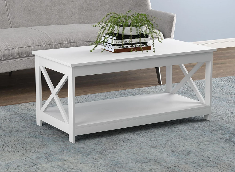 Safdie & Co. Coffee table, Side table for living room. Excellent end couch table for any living room décor white