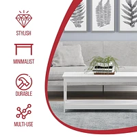 Safdie & Co. Coffee table, Side table for living room. Excellent end couch table for any living room décor white