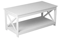 Safdie & Co. Coffee table, Side table for living room. Excellent end couch table for any living room décor white