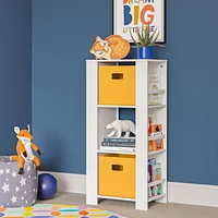 RiverRidge® Home Book Nook Collection Cubby Storage Tower with Bookshelves in White for Kids with 2-Piece Bins