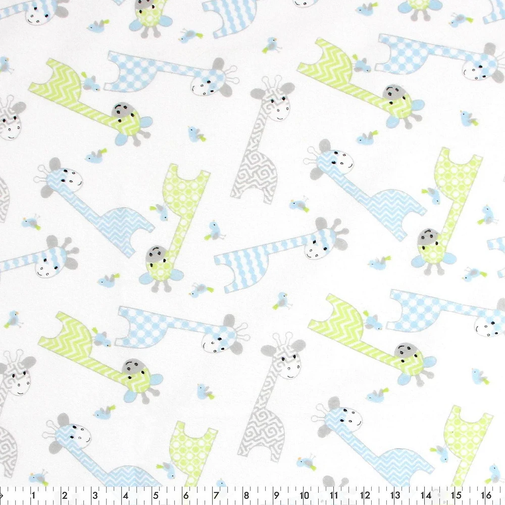 Fabric Creations Baby Boy Flannel Pre-Cut Pack, 4 x 1/2 yd