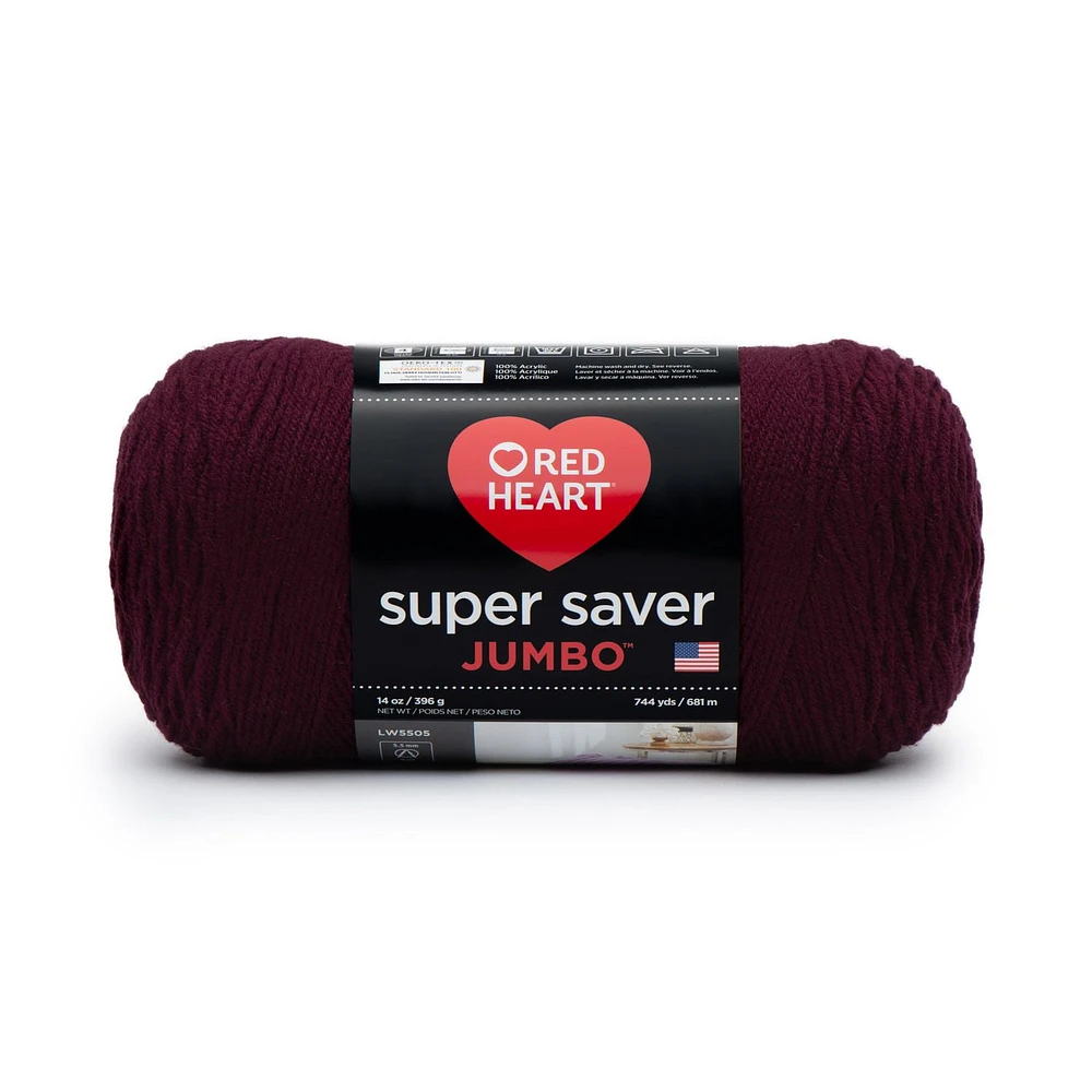 Red Heart® Super Saver® Jumbo Yarn, Acrylic #4 Medium, 14oz/396g