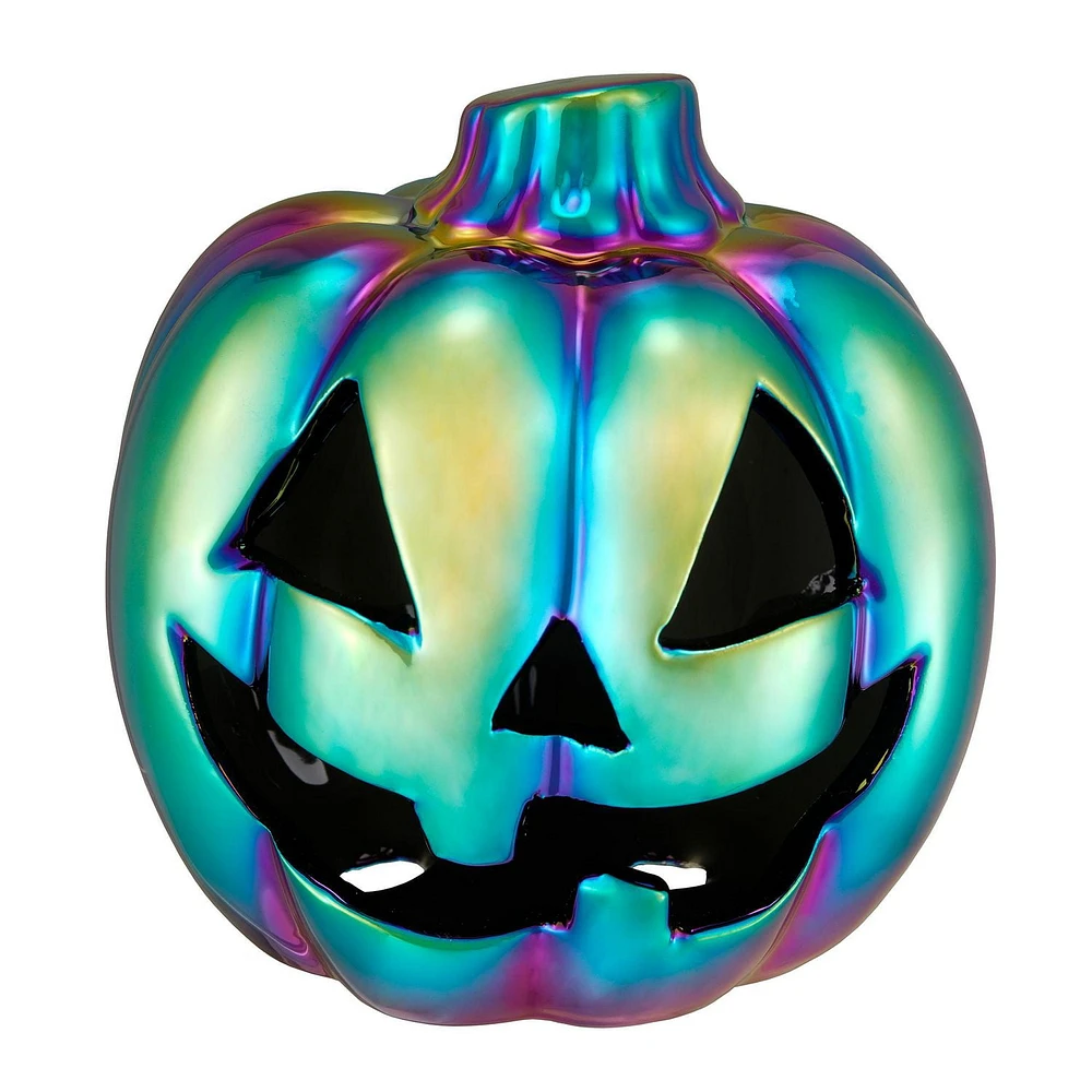 Halloween Deco Way to celebrate 5inch Ceramic Electroplated Pumkin Head