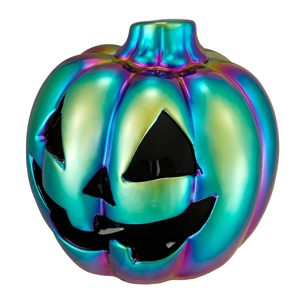 Halloween Deco Way to celebrate 5inch Ceramic Electroplated Pumkin Head