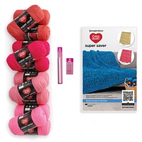 Red Heart® Weekend Speedy Crochet Throw Kit - 12 skeins