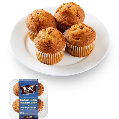 Promise Gluten Free Blueberry Muffins, 4 pieces, 240 g total