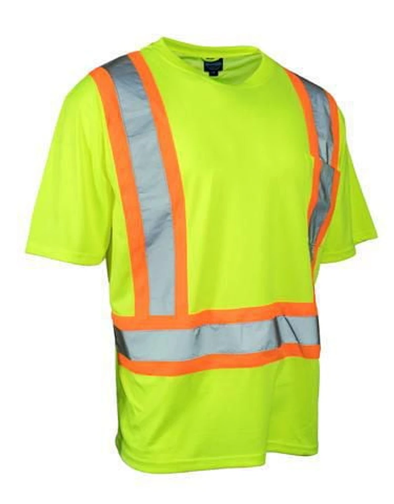 Forcefield Ultrasoft Hi Vis Crew Neck Short Sleeve Safety Tee Shirt