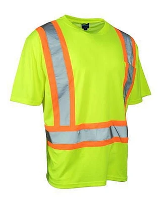 Forcefield Ultrasoft Hi Vis Crew Neck Short Sleeve Safety Tee Shirt