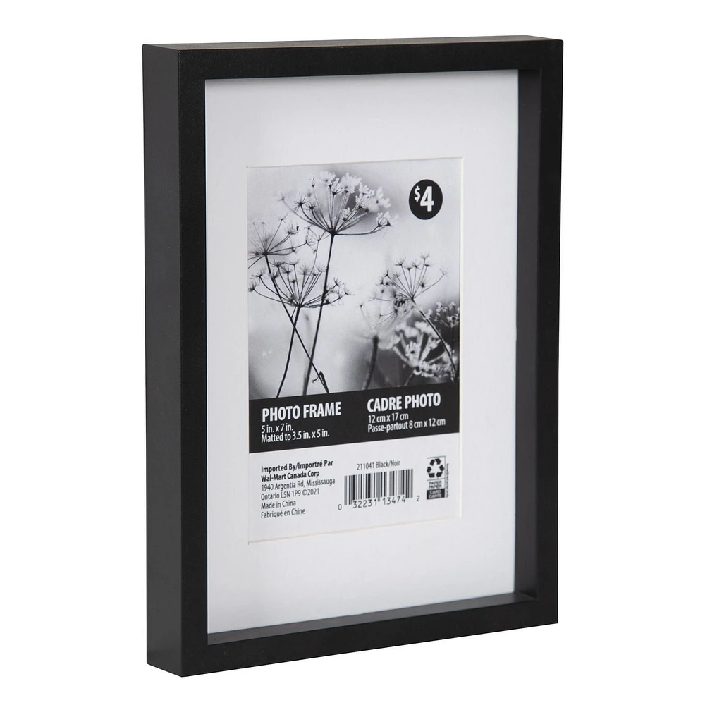 Gally Black Picture Frame, 5" x 7"/3.5" x 5"