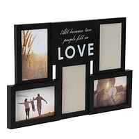 hometrends Expressions 5 Opening Black Collage Picture Frame, Holds 5 - 4 x 6 photos