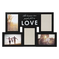 hometrends Expressions 5 Opening Black Collage Picture Frame, Holds 5 - 4 x 6 photos