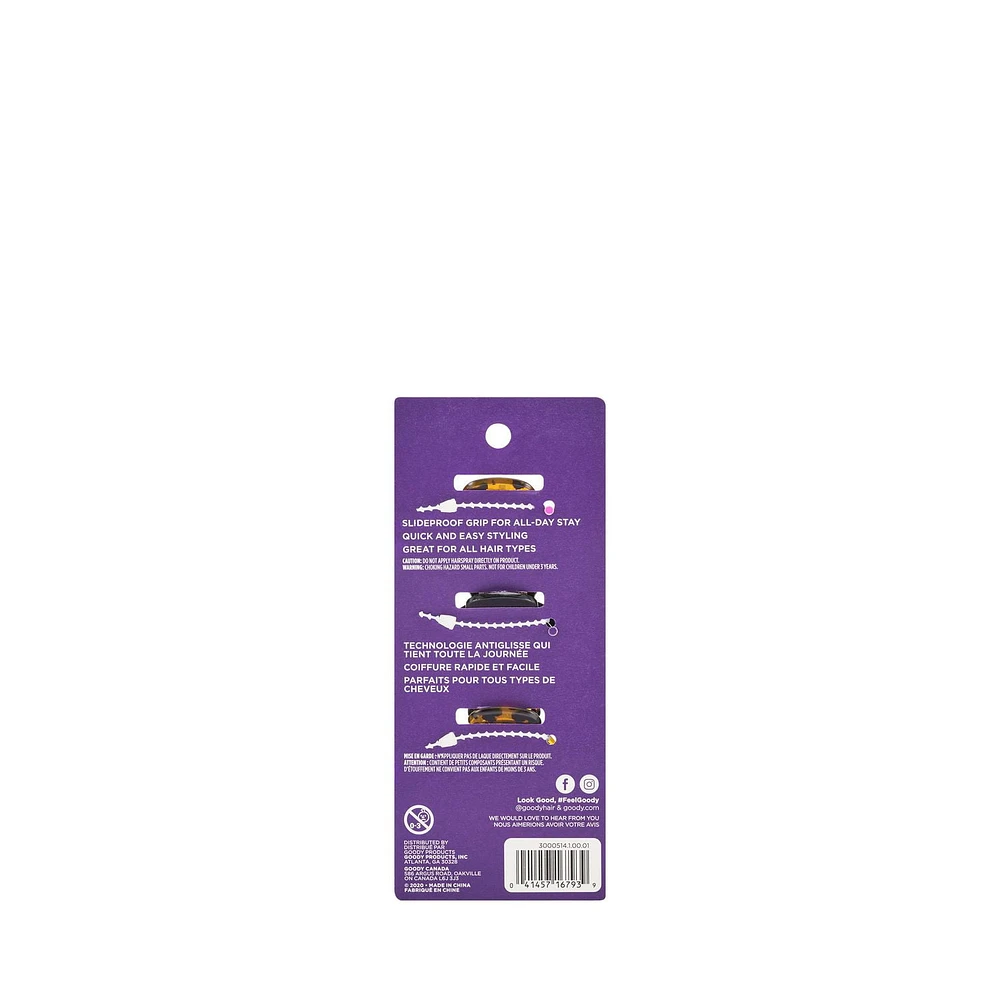 GOODY SMALL CLAW CLIP 3CT