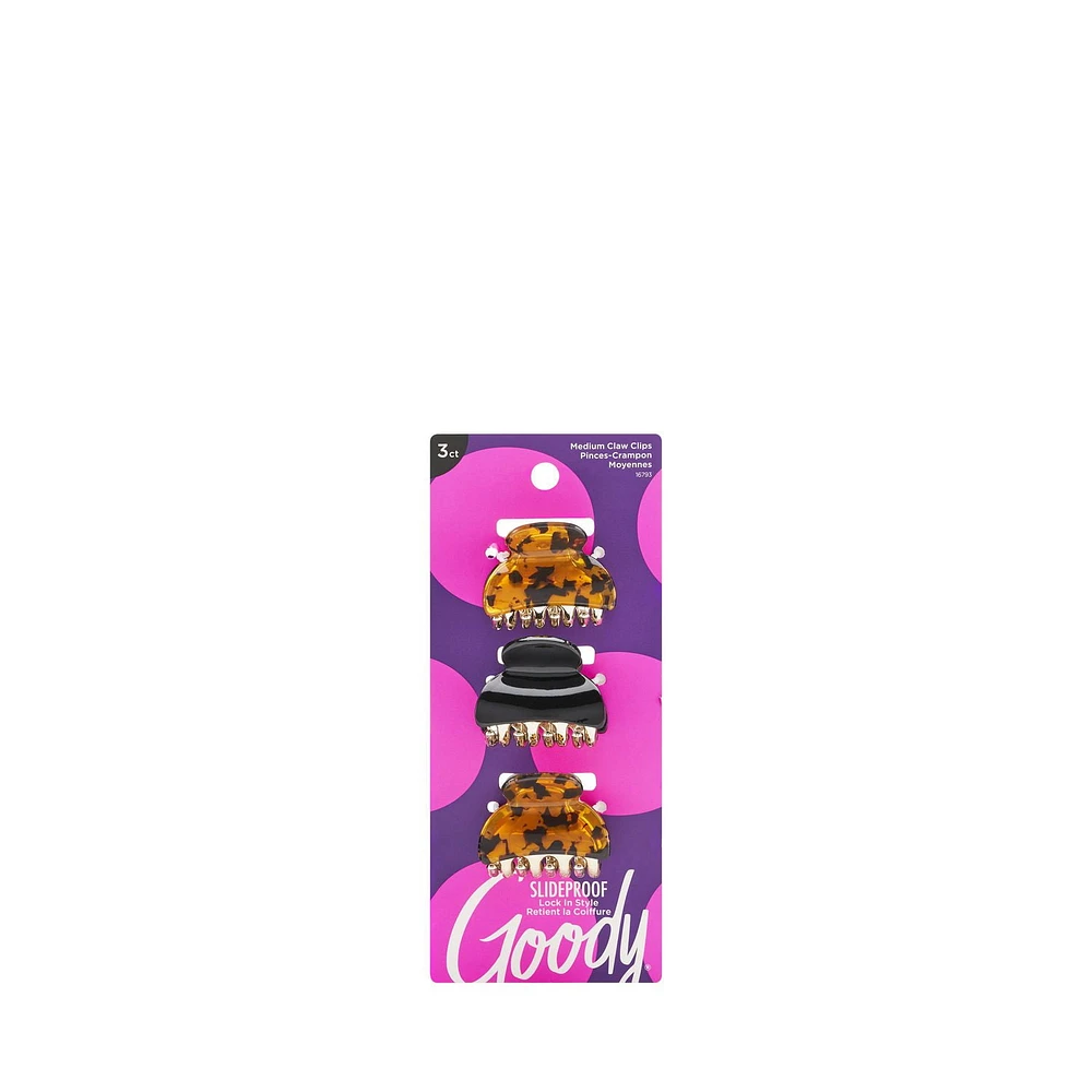GOODY SMALL CLAW CLIP 3CT
