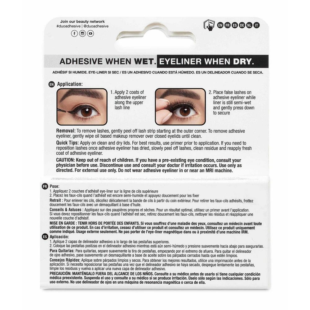 Duo Adhesive - Line It Lash It - 2 in 1 Eyeliner & Lash Adhesive - Black - 0.12 FL OZ, DUO Eyeliner & adhesive.