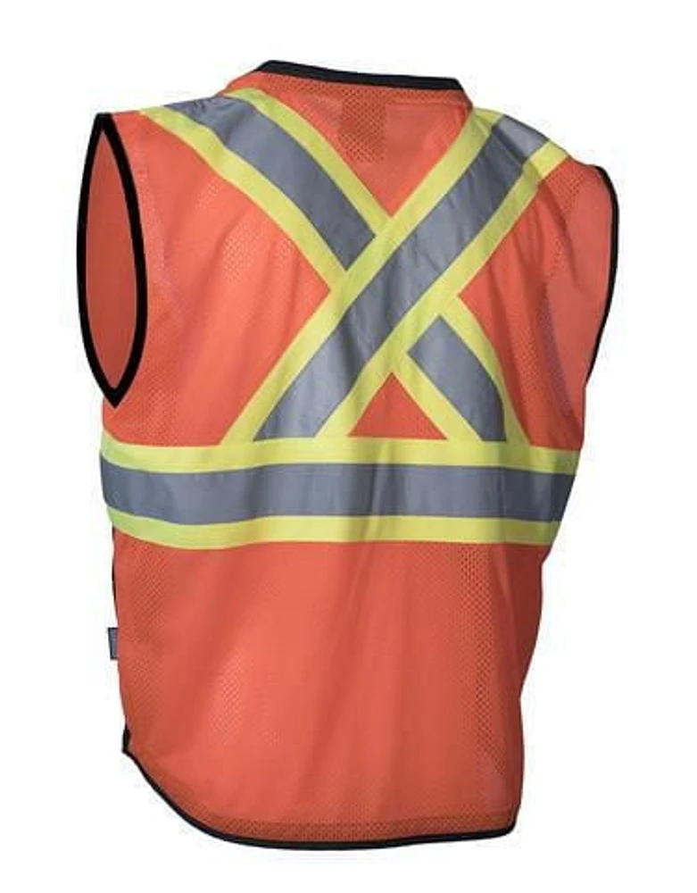 Gilet de sécurité Forcefield pour hommes avec fermeture à glissière sur le devant