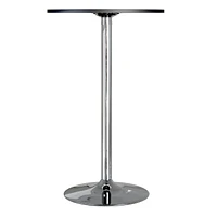 Winsome Spectrum 28" Round Pub Table, Black & Chrome - 93628