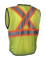 Forcefield Men's Safety Vest with Zipper Front