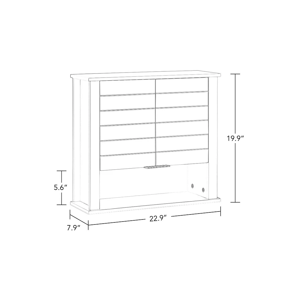 RiverRidge® Home Madison Collection 22.88-inch W x 19.88-inch H x 7.88-inch D 2-Door Wall Cabinet in White