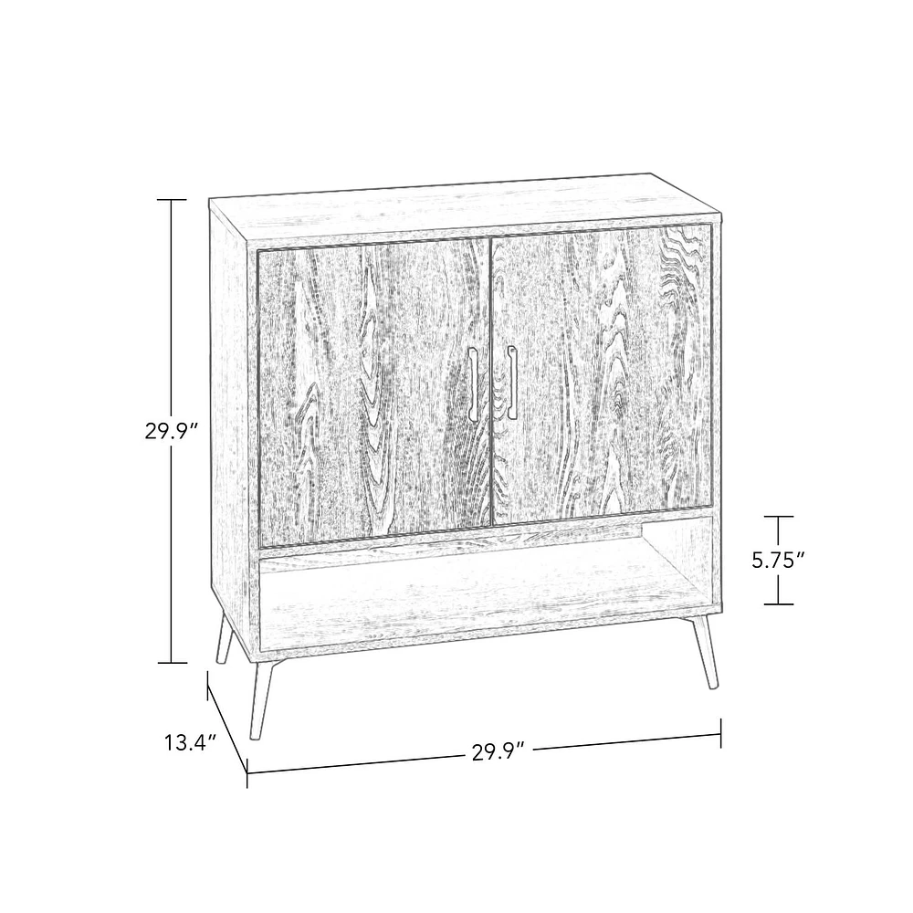 RiverRidge® Home Woodbury Collection 29.94-inch H x 29.94-inch W x 13.44-inch D Shoe Cabinet in Weathered Wood